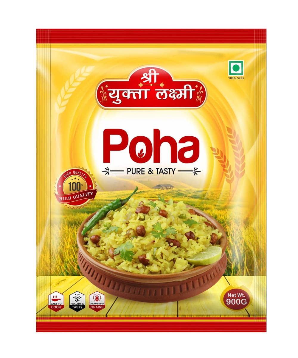 Laminated Poha Packaging Pouches